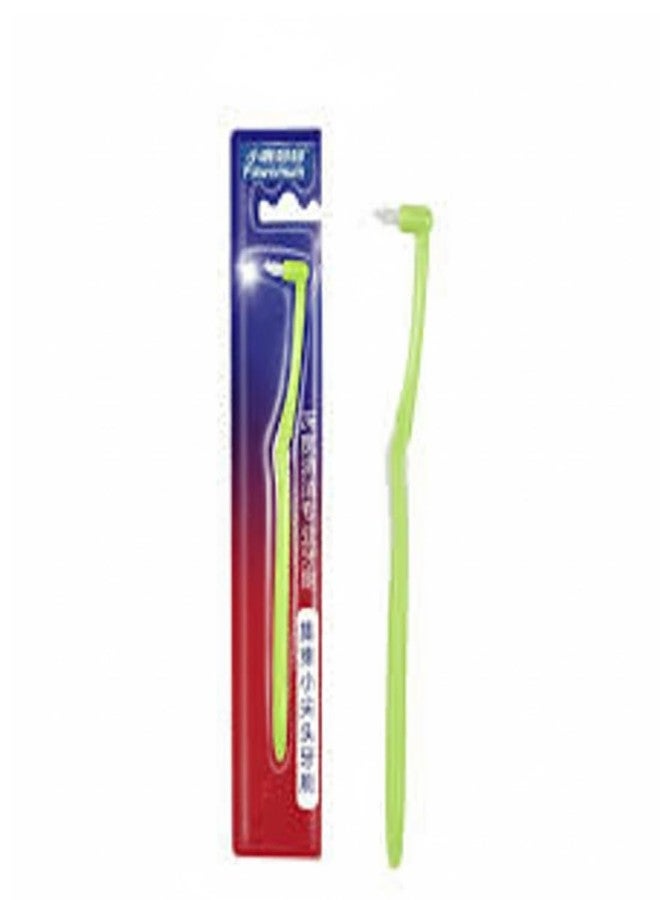 Digital Shoppy Wisdom tooth socket cleaning orthodontic toothbrush,Green, (1 pair) - Image 1